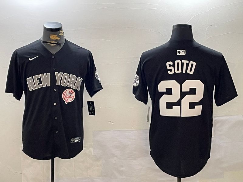 Men New York Yankees #22 Soto Black Game 2024 Nike MLB Jersey style 12022